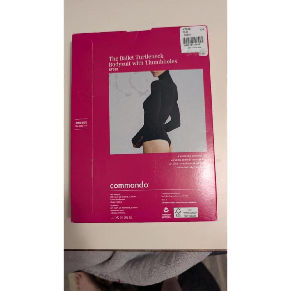 The Ballet Turtleneck Bodysuit with Thumbholes - Black, One Size - Picture 2 of 4